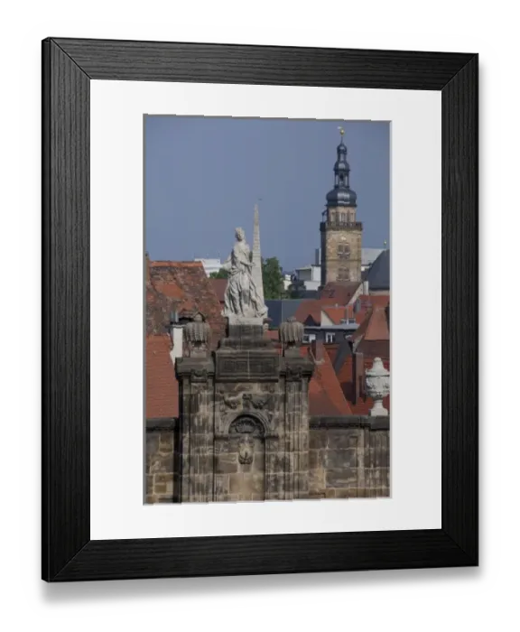 Framed Print : Germany, Bamberg. View of historic rooftops Framed Print : Germany, Bamberg. View of historic rooftops