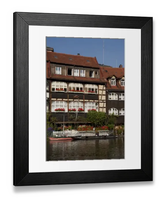 Framed Print : Germany, Bamberg. Little Venice (aka Klein Venedig), historic medieval former fisherman s