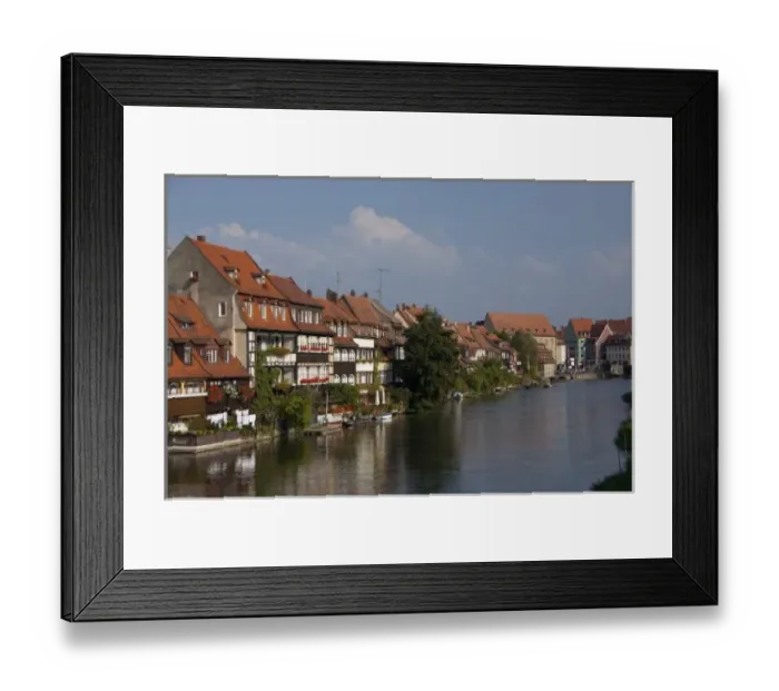 Framed Print : Germany, Bamberg. Little Venice (aka Klein Venedig), historic medieval former fisherman s Framed Print : Germany, Bamberg. Little Venice (aka Klein Venedig), historic medieval former fisherman s