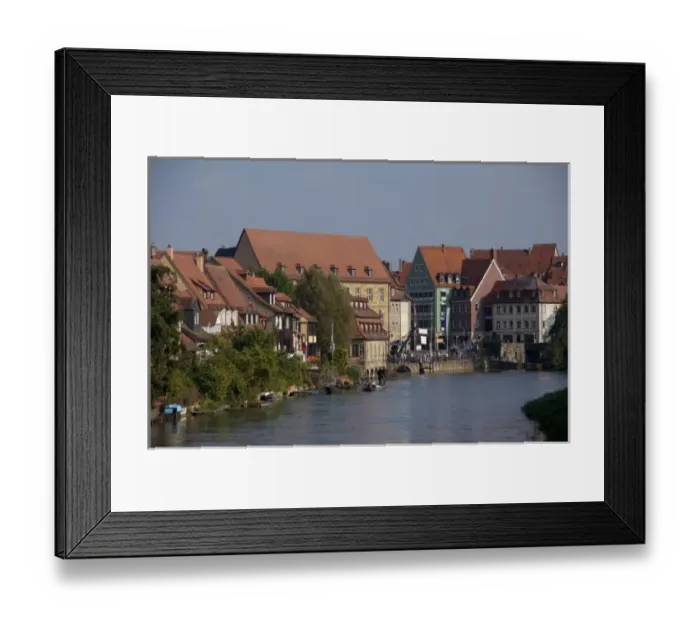Framed Print : Germany, Bamberg. Little Venice (aka Klein Venedig), historic medieval former fisherman s Framed Print : Germany, Bamberg. Little Venice (aka Klein Venedig), historic medieval former fisherman s