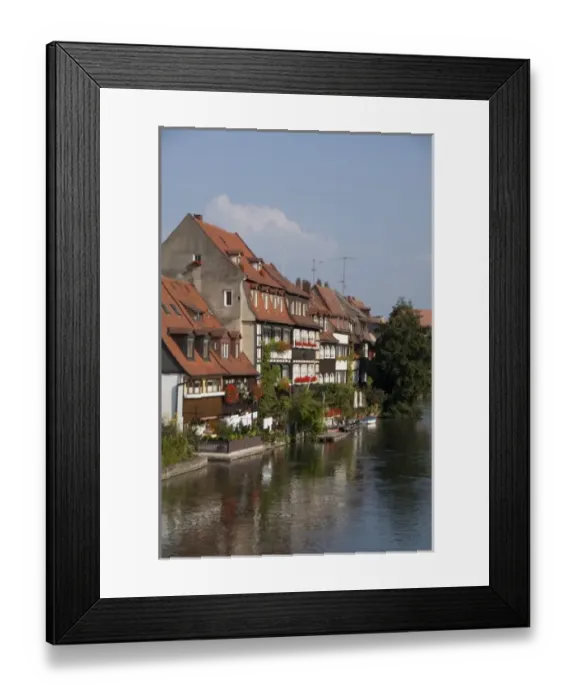 Framed Print : Germany, Bamberg. Little Venice (aka Klein Venedig), historic medieval former fisherman s