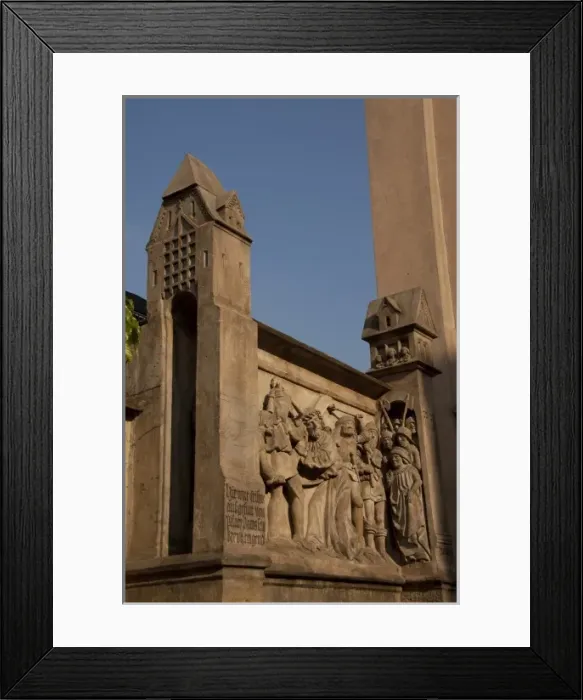 Framed Print : Germany, Bamberg. Historic St. Elisabeth church