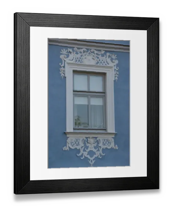 Framed Print : Germany, Bamberg. Ornate blue & white Baroque home Framed Print : Germany, Bamberg. Ornate blue & white Baroque home