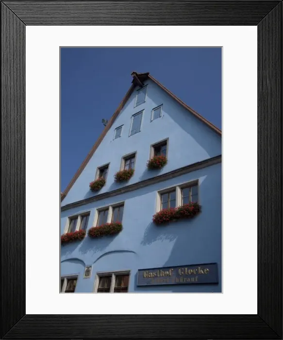 Framed Print : Germany, Franconia, Rothenburg. Typical buildings in historic Plonlein area (Little Square) Framed Print : Germany, Franconia, Rothenburg. Typical buildings in historic Plonlein area (Little Square)