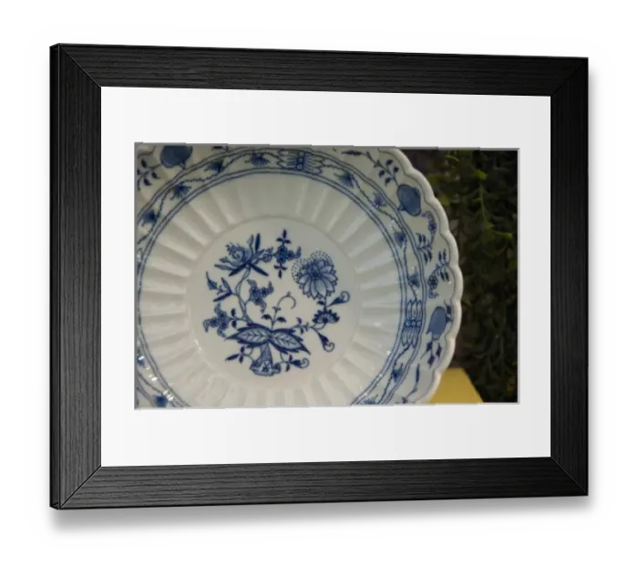 Framed Print : Germany, Franconia, Rothenburg. Typical Meissen porcelain