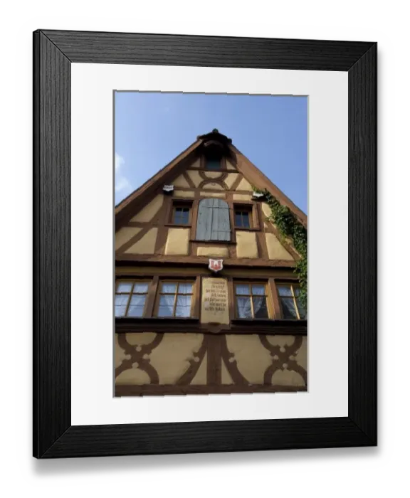 Framed Print : Germany, Rothenburg, Plonlein area (Little Square). Typical half-timbered architecture, c Framed Print : Germany, Rothenburg, Plonlein area (Little Square). Typical half-timbered architecture, c