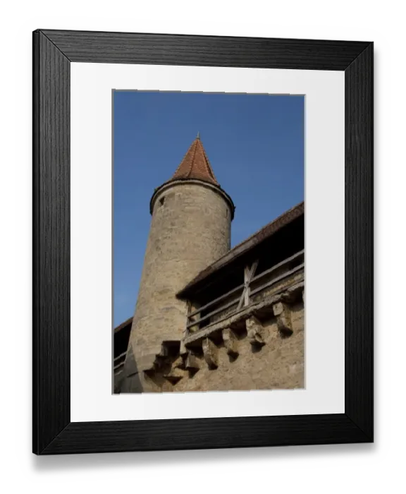 Framed Print : Germany, Franconia, Rothenburg. Spital Bastion (aka Spitalbastei), the southern end