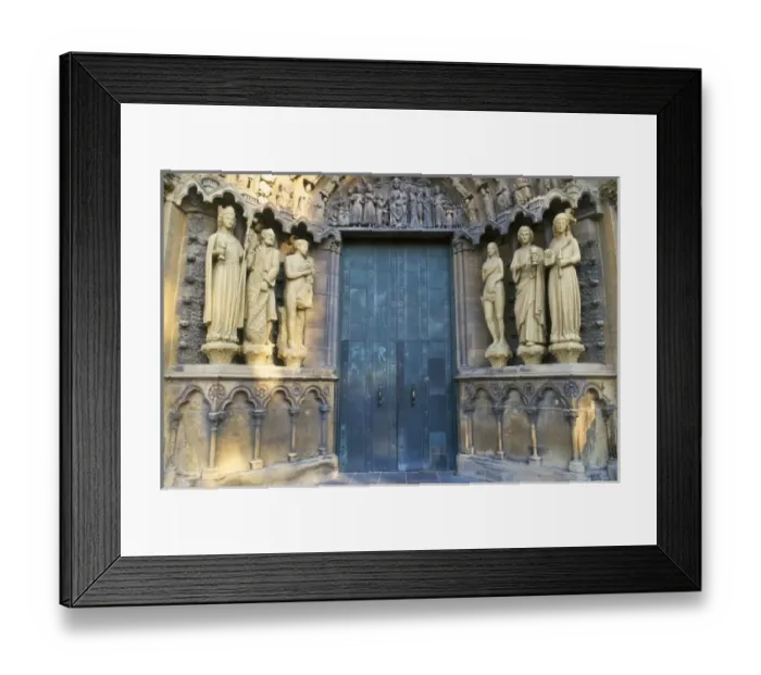 Framed Print : Germany, Trier, Rhineland-Palatinate, statues at the entrance of the Church of Our Dear Lady Framed Print : Germany, Trier, Rhineland-Palatinate, statues at the entrance of the Church of Our Dear Lady