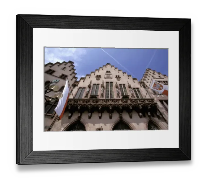 Framed Print : Europe, Germany, Frankfurt, Romerberg Buildings