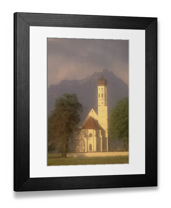 Framed Print : Europe, Germany, Bayern (Bavaria), Schwangau. St. Colomans Church