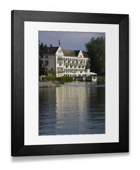 Framed Print : Germany, Baden-Wurttemberg, Lake Constance Area, Konstanz. Lakeside Restaurant, Stadtgarten park