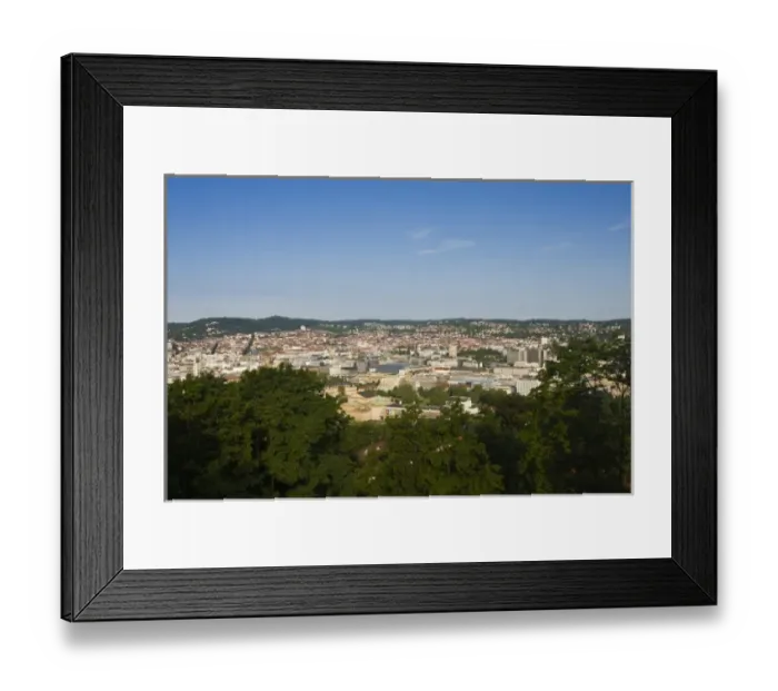Framed Print : Germany, Baden-Wurttemberg, Stuttgart, View from Uhlandshohe, morning