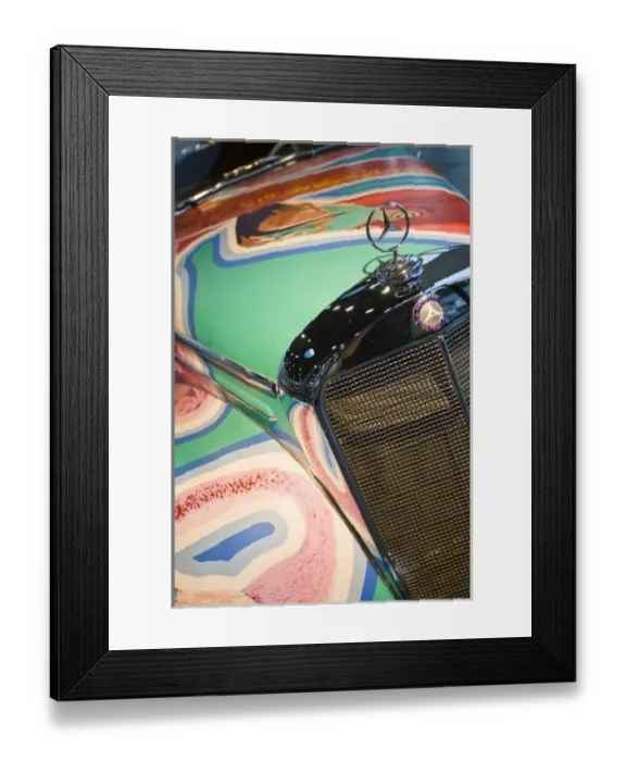 Framed Print : Germany, Baden-Wurttemberg, Stuttgart. Mercedes Benz Museum, Mercedes 220 painted