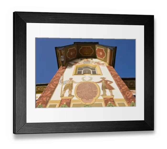 Framed Print : Germany, Bayern-Bavaria, Lenggries. Painted building Framed Print : Germany, Bayern-Bavaria, Lenggries. Painted building