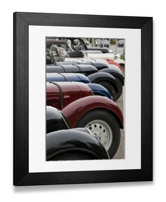 Framed Print : Germany, Bayern-Bavaria, Munich. BMW Welt Car Emporium, BMW-Fraser-Nash Cars from the 1930s