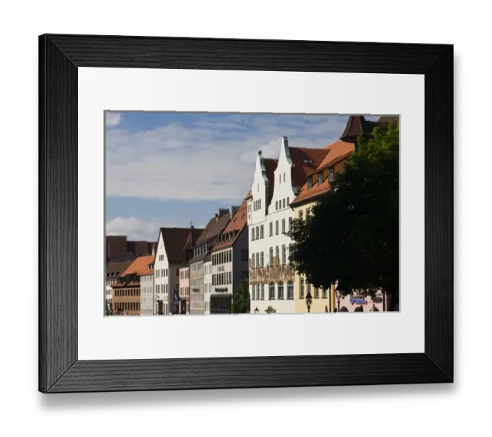 Framed Print : Germany, Bayern-Bavaria, Nuremberg. Buildings along Burgstrasse Framed Print : Germany, Bayern-Bavaria, Nuremberg. Buildings along Burgstrasse