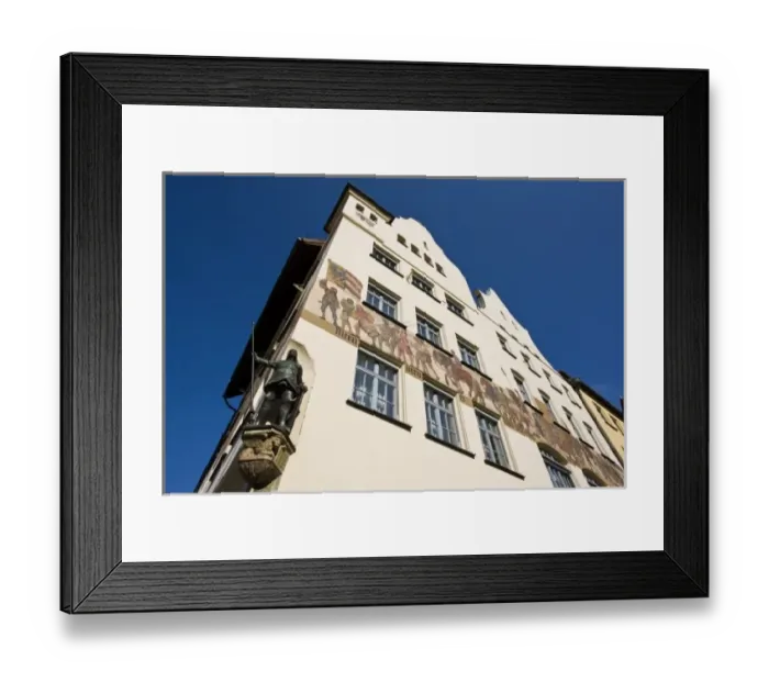 Framed Print : Germany, Bayern-Bavaria, Nuremberg. Hauptmarkt Square frescoes on Chamber of Commerce Building Framed Print : Germany, Bayern-Bavaria, Nuremberg. Hauptmarkt Square frescoes on Chamber of Commerce Building