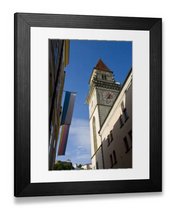 Framed Print : Germany, Bayern-Bavaria, Passau. Town Hall tower Framed Print : Germany, Bayern-Bavaria, Passau. Town Hall tower