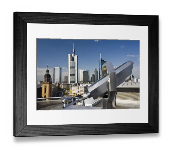 Framed Print : Germany, Hessen, Frankfurt am Main. Financial District from Hauptwache area with Framed Print : Germany, Hessen, Frankfurt am Main. Financial District from Hauptwache area with