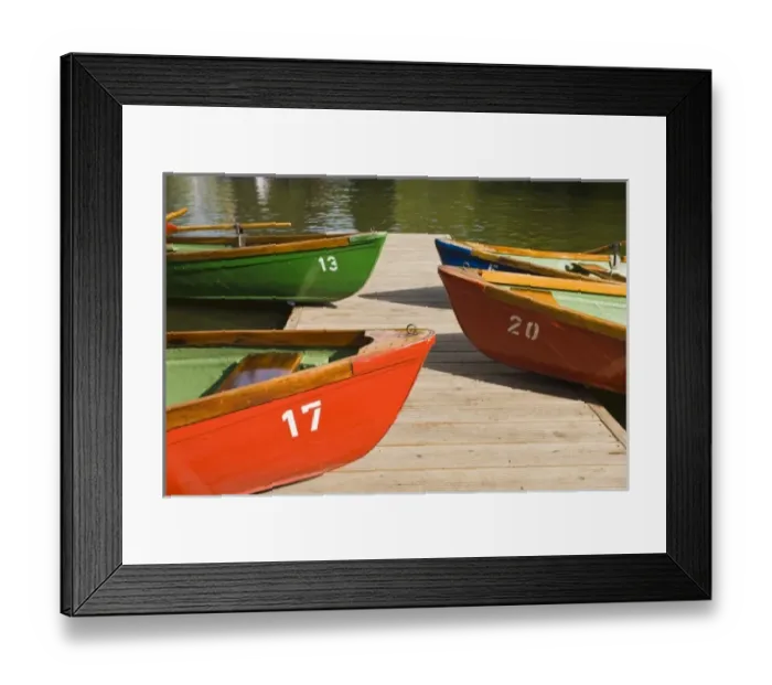 Framed Print : Germany, Hessen, Frankfurt am Main. Palmengarten, Palm Garden, boats by rowing lake