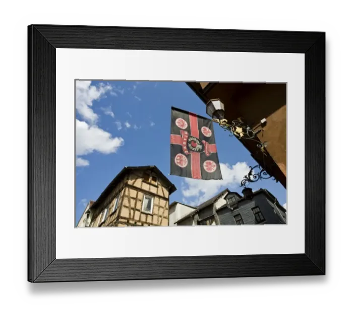 Framed Print : Germany, Hessen, Frankfurt am Main. Sachsenhausen area, apple wine cafes of Sachsenhausen