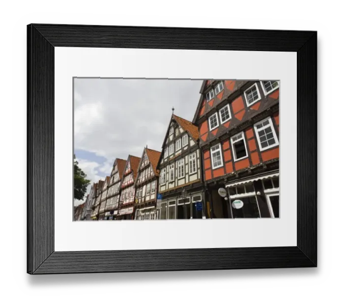 Framed Print : Germany, Niedersachsen, Celle. Old Timbered houses Framed Print : Germany, Niedersachsen, Celle. Old Timbered houses