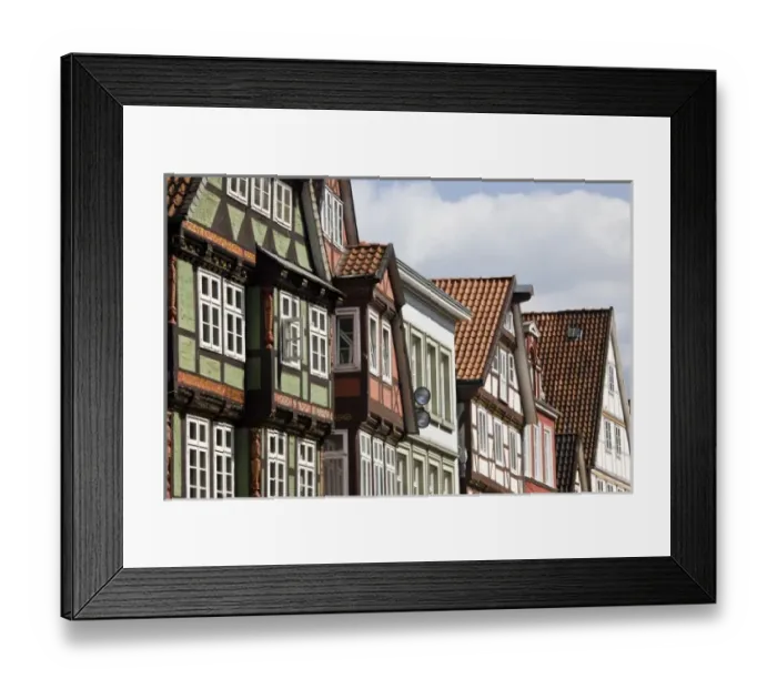 Framed Print : Germany, Niedersachsen, Celle. Old Timbered houses Framed Print : Germany, Niedersachsen, Celle. Old Timbered houses