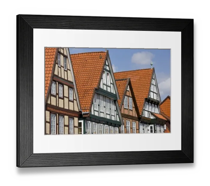 Framed Print : Germany, Niedersachsen, Celle. Old Timbered houses Framed Print : Germany, Niedersachsen, Celle. Old Timbered houses