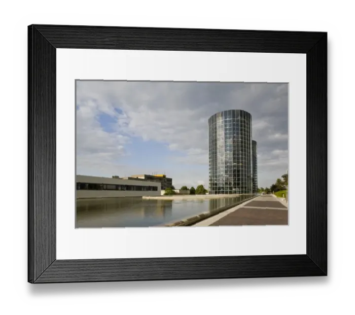 Framed Print : Germany, Niedersachsen, Wolfsburg. Autostadt, VW Auto Towers