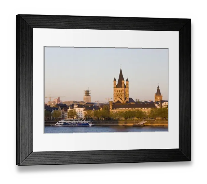 Framed Print : Germany, Nordrhein-Westfalen, Cologne. Gross-St. Martin Church