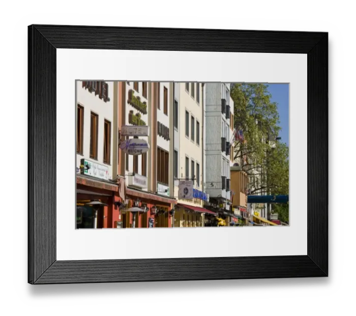 Framed Print : Germany, Nordrhein-Westfalen, Cologne. Old Town buildings along Fischmarkt