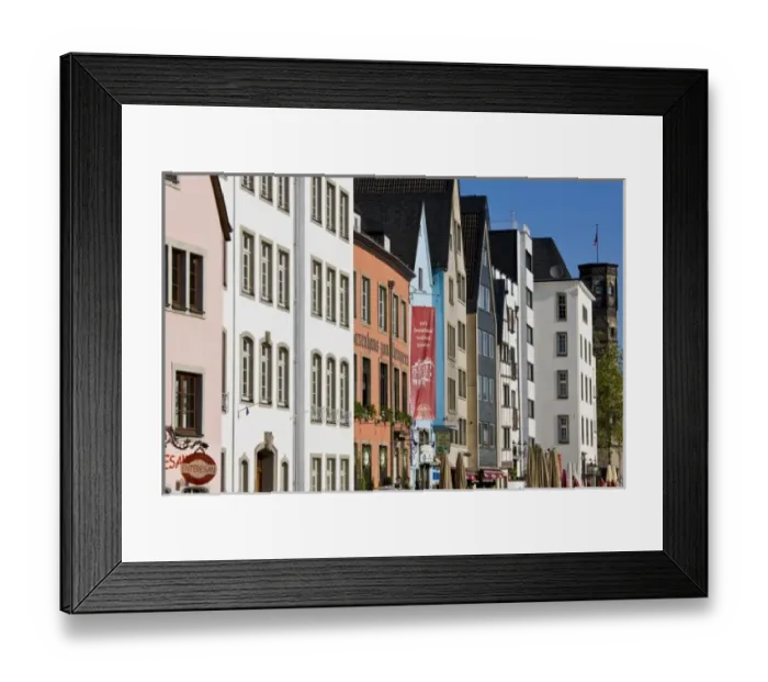 Framed Print : Germany, Nordrhein-Westfalen, Cologne. Old Town buildings along Fischmarkt