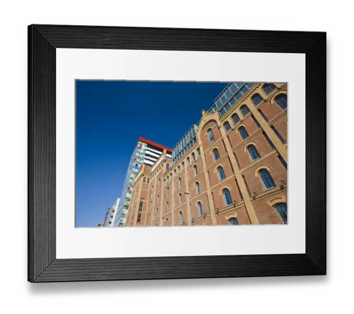 Framed Print : Germany, Nordrhein-Westfalen, Dusseldorf, Medienhafen. Colorium building by William Alsop