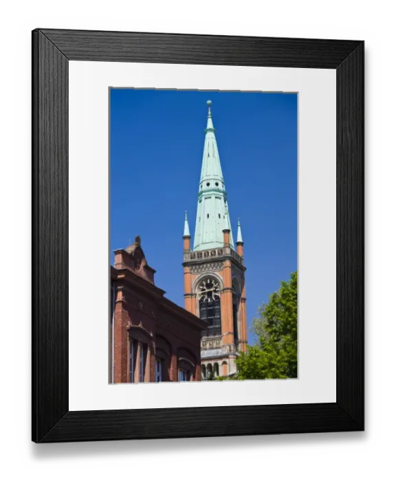 Framed Print : Germany, Nordrhein-Westfalen, Dusseldorf. Johanneskirche church
