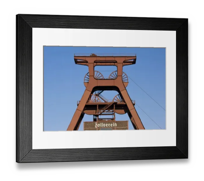 Framed Print : Germany, Nordrhein-Westfalen, Ruhr Basin, Essen. World Heritage Zollverein former coal mine