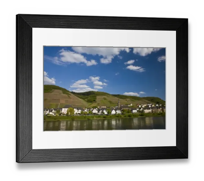 Framed Print : Germany, Rheinland-Pfaltz, Mosel River Valley, Neef. Town view Framed Print : Germany, Rheinland-Pfaltz, Mosel River Valley, Neef. Town view