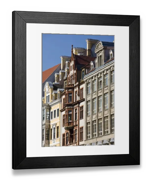 Framed Print : Germany, Sachsen, Leipzig. Katharinenstrasse buildings