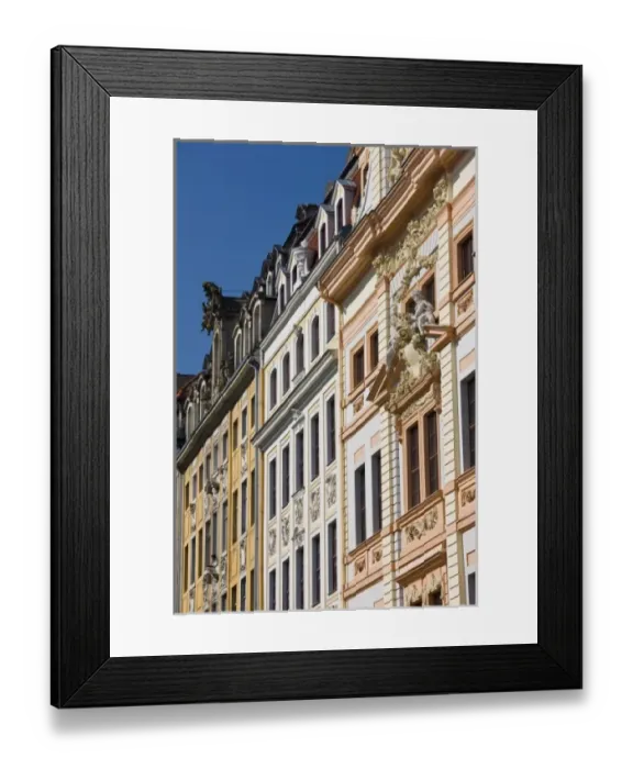 Framed Print : Germany, Sachsen, Leipzig. Katharinenstrasse buildings