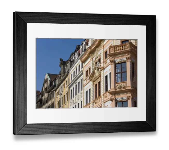 Framed Print : Germany, Sachsen, Leipzig. Katharinenstrasse buildings