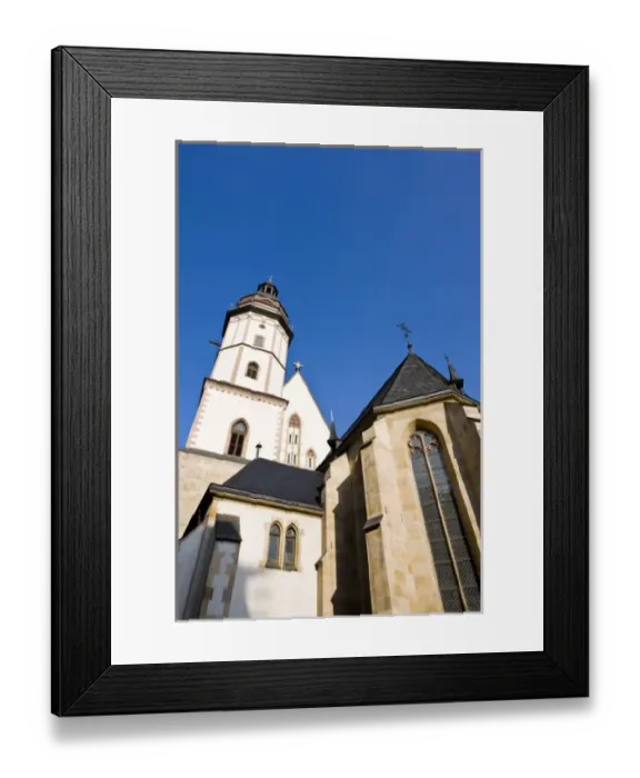 Framed Print : Germany, Sachsen, Leipzig. Thomaskirche church, exterior