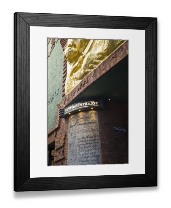 Framed Print : Unknown. GERMANY, State of Bremen, Bremen. Bottcherstrasse entranceway detail