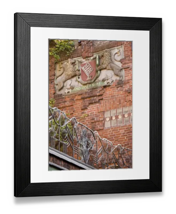 Framed Print : Germany, State of Bremen, Bremen. Bottcherstrasse, detail