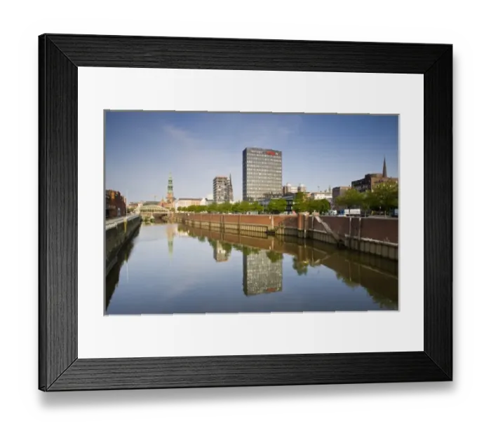 Framed Print : Germany, State of Hamburg, Hamburg. Office Buildings by Zollkanal Framed Print : Germany, State of Hamburg, Hamburg. Office Buildings by Zollkanal
