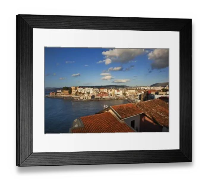 Framed Print : Elevated view of Chania, Crete, Greece Framed Print : Elevated view of Chania, Crete, Greece