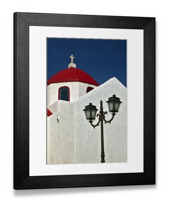 Framed Print : Red-domed church, Mykonos, Greece Framed Print : Red-domed church, Mykonos, Greece