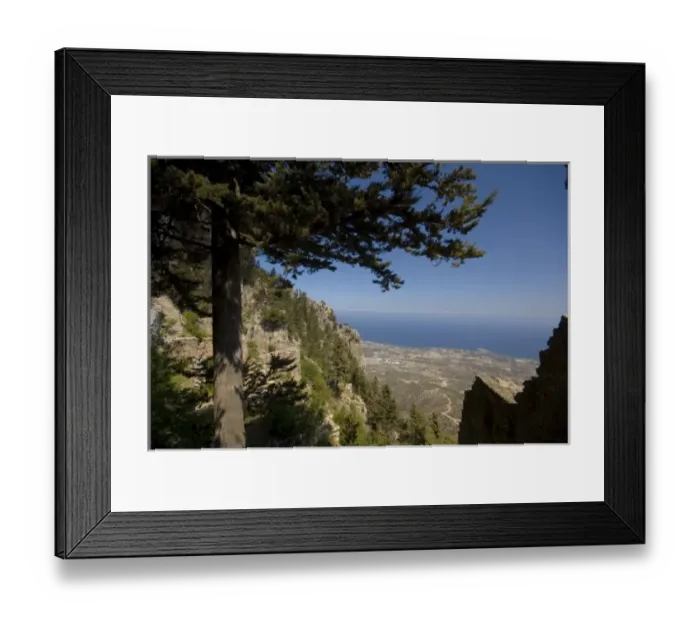 Framed Print : Cyprus, St Hilarion castle, view of the Mediterranean sea Framed Print : Cyprus, St Hilarion castle, view of the Mediterranean sea