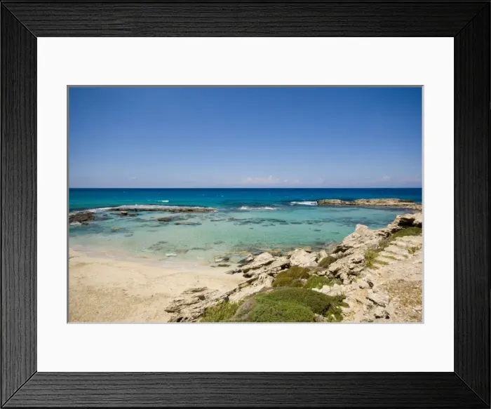 Framed Print : Cyprus, Karpas peninsula, Dipkarpaz, coast and beach near Ayios Philon