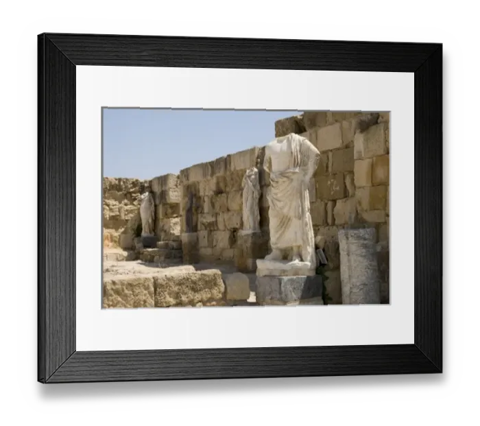 Framed Print : Cyprus, Salamis ruins, ancient Roman town, marble statues Framed Print : Cyprus, Salamis ruins, ancient Roman town, marble statues