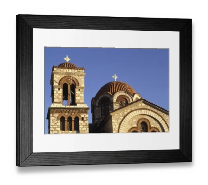 Framed Print : St Nicholas Greek Orthodox Church in Delphi Greece Framed Print : St Nicholas Greek Orthodox Church in Delphi Greece