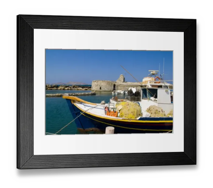 Framed Print : Harbor Naoussa, Paros Island Greece Framed Print : Harbor Naoussa, Paros Island Greece